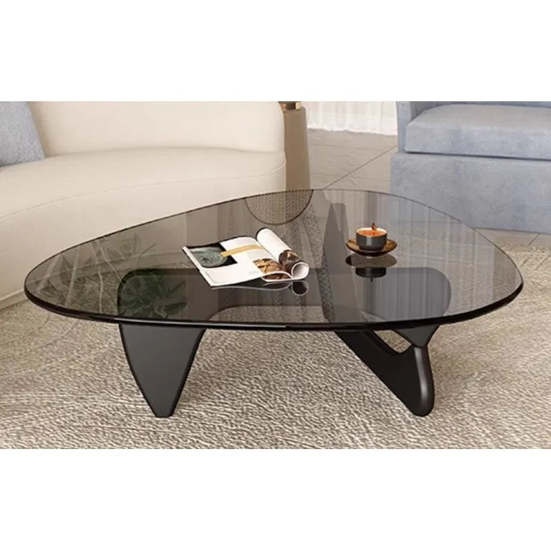 Table basse Drossett en verre fumé