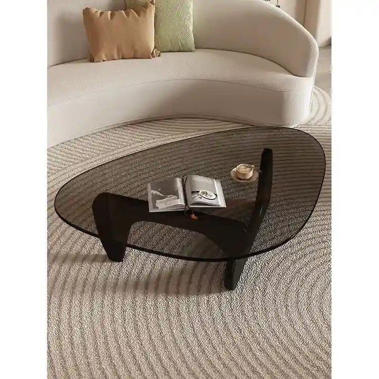 Table basse Drossett en verre fumé