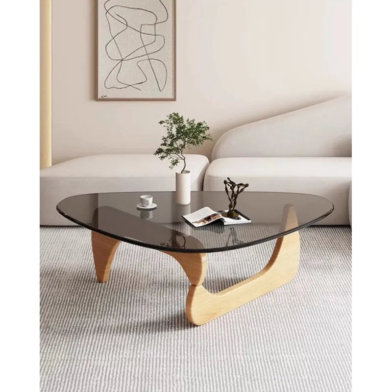 Table basse Drossett en verre fumé