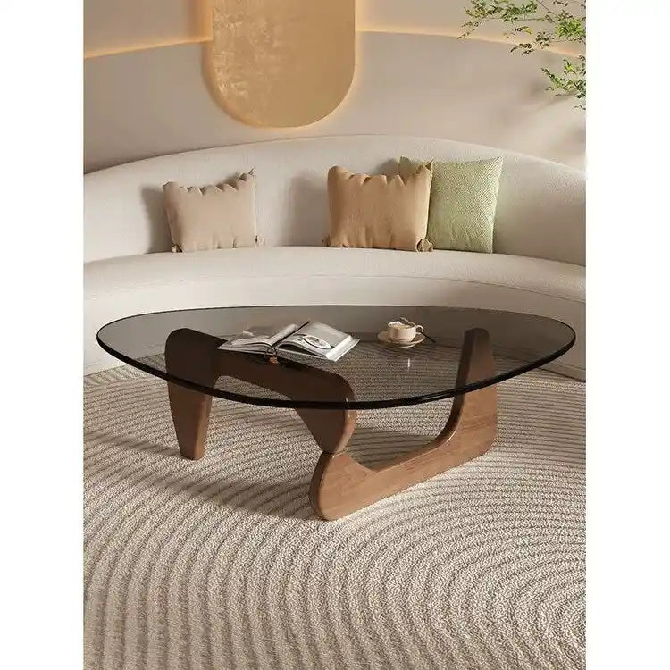 Table basse Drossett en verre fumé