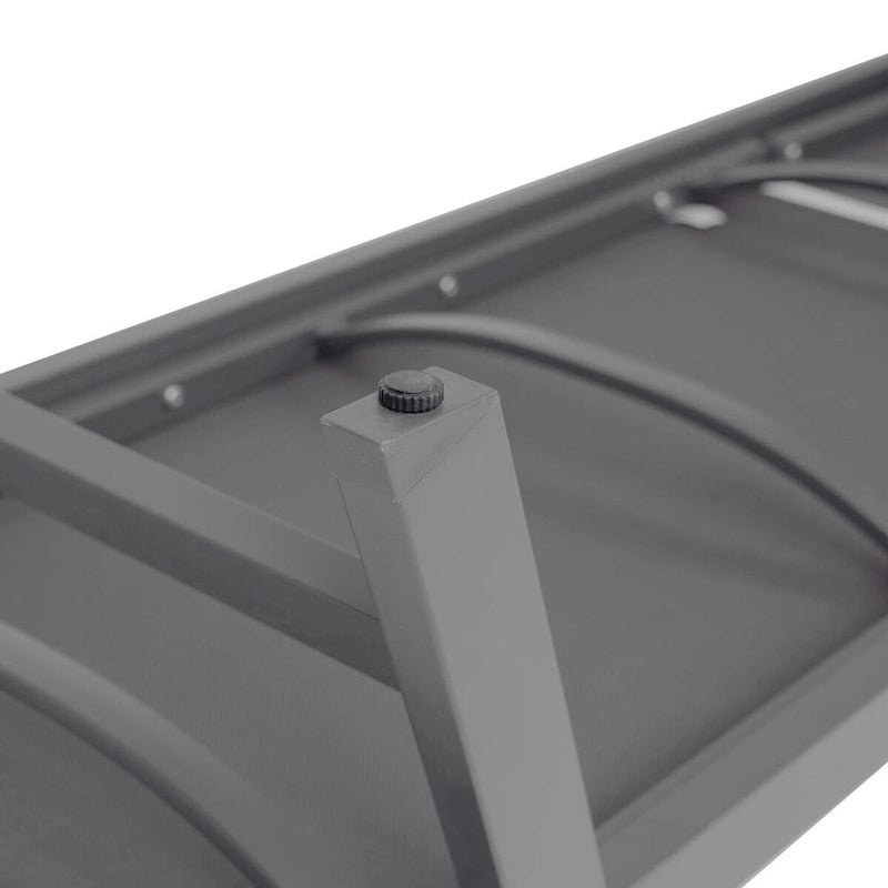 Chaise longue d'extérieur avec dossier inclinable en aluminium réglable