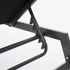 Chaise longue d'extérieur avec dossier inclinable en aluminium réglable