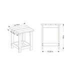 Table d'appoint de patio carrée d'extérieur Hampton en poly-bois toutes saisons