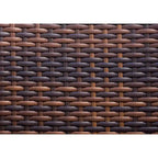 Ohana Outdoor Patio Ensemble de canapés en osier coussiné marron mélangé 9 pièces - Aucun assemblage requis
