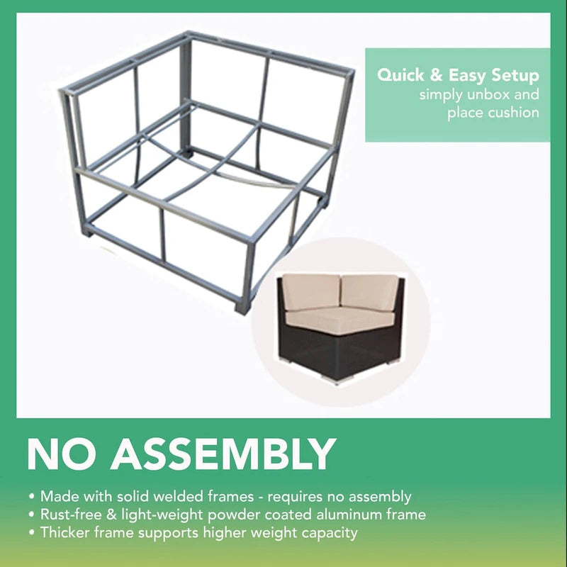Ohana Outdoor Patio Ensemble de canapés en osier coussiné marron mélangé 9 pièces - Aucun assemblage requis