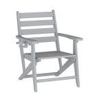 All-Weather Commercial Adirondack Dining Chair with Fold Out Cupholder