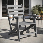 Chaise de salle à manger commerciale Adirondack tout temps avec porte-gobelet pliant