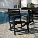 Chaise de salle à manger commerciale Adirondack tout temps avec porte-gobelet pliant