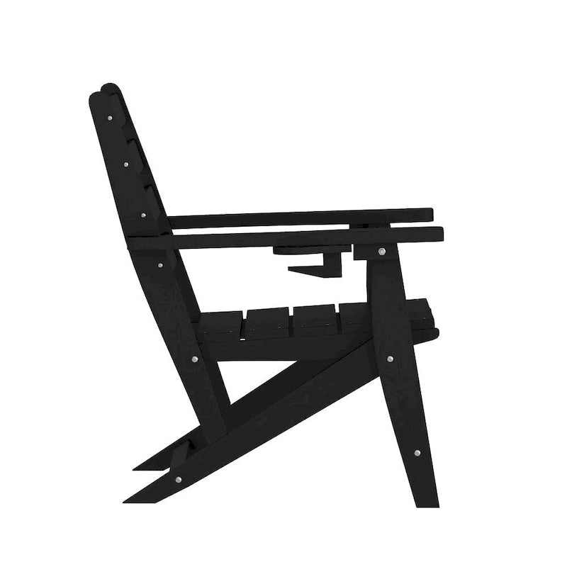 Chaise de salle à manger commerciale Adirondack tout temps avec porte-gobelet pliant