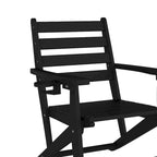 Chaise de salle à manger commerciale Adirondack tout temps avec porte-gobelet pliant