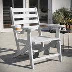 Chaise de salle à manger commerciale Adirondack tout temps avec porte-gobelet pliant