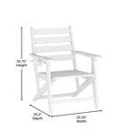 Chaise de salle à manger commerciale Adirondack tout temps avec porte-gobelet pliant