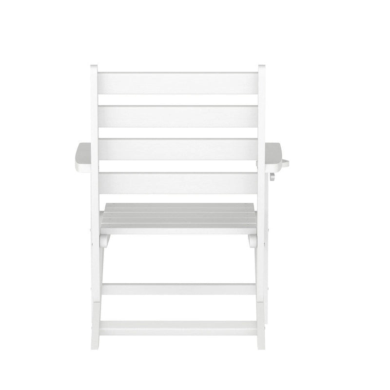 Chaise de salle à manger commerciale Adirondack tout temps avec porte-gobelet pliant