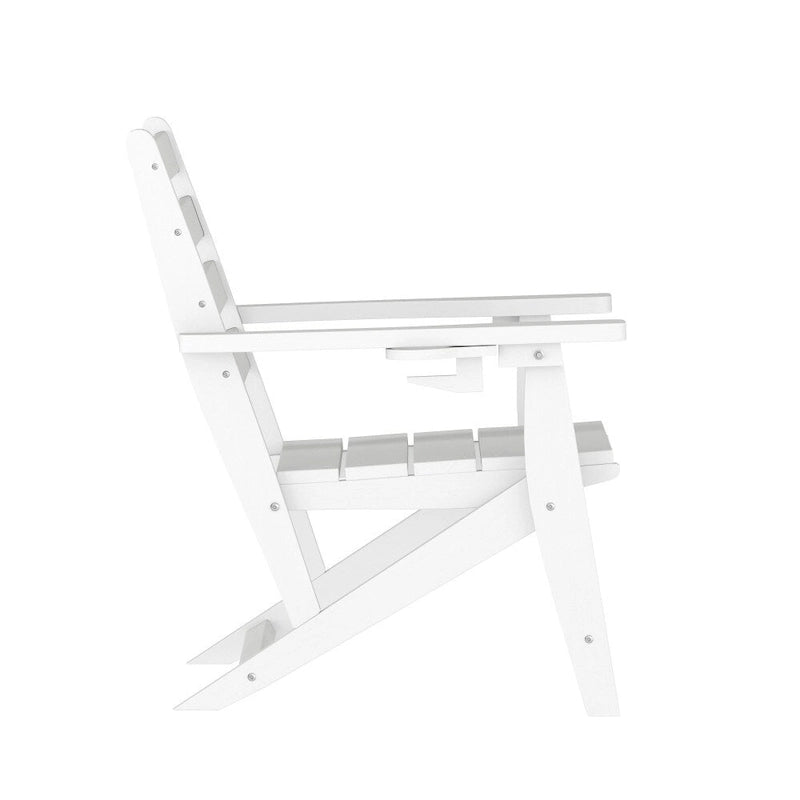 Chaise de salle à manger commerciale Adirondack tout temps avec porte-gobelet pliant