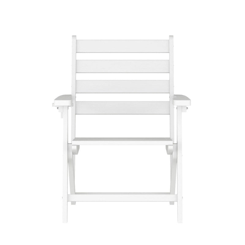 Chaise de salle à manger commerciale Adirondack tout temps avec porte-gobelet pliant
