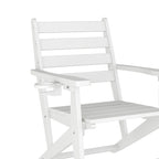 Chaise de salle à manger commerciale Adirondack tout temps avec porte-gobelet pliant