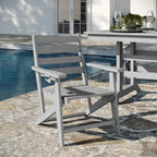 Chaise de salle à manger commerciale Adirondack tout temps avec porte-gobelet pliant