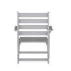 Chaise de salle à manger commerciale Adirondack tout temps avec porte-gobelet pliant