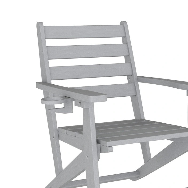 Chaise de salle à manger commerciale Adirondack tout temps avec porte-gobelet pliant