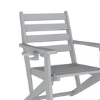 Chaise de salle à manger commerciale Adirondack tout temps avec porte-gobelet pliant