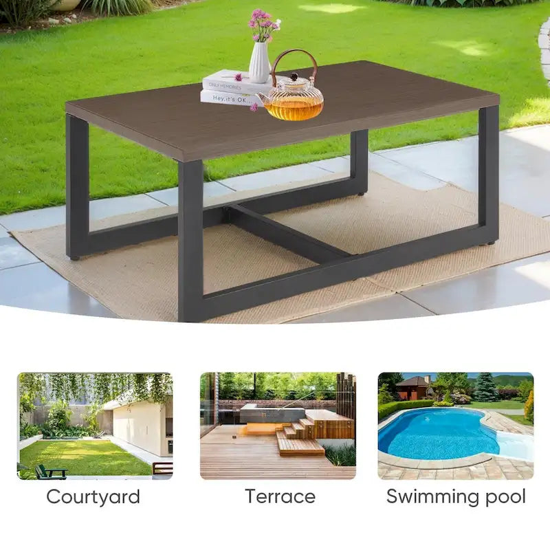 Table d'extérieur Table basse de patio Grande table