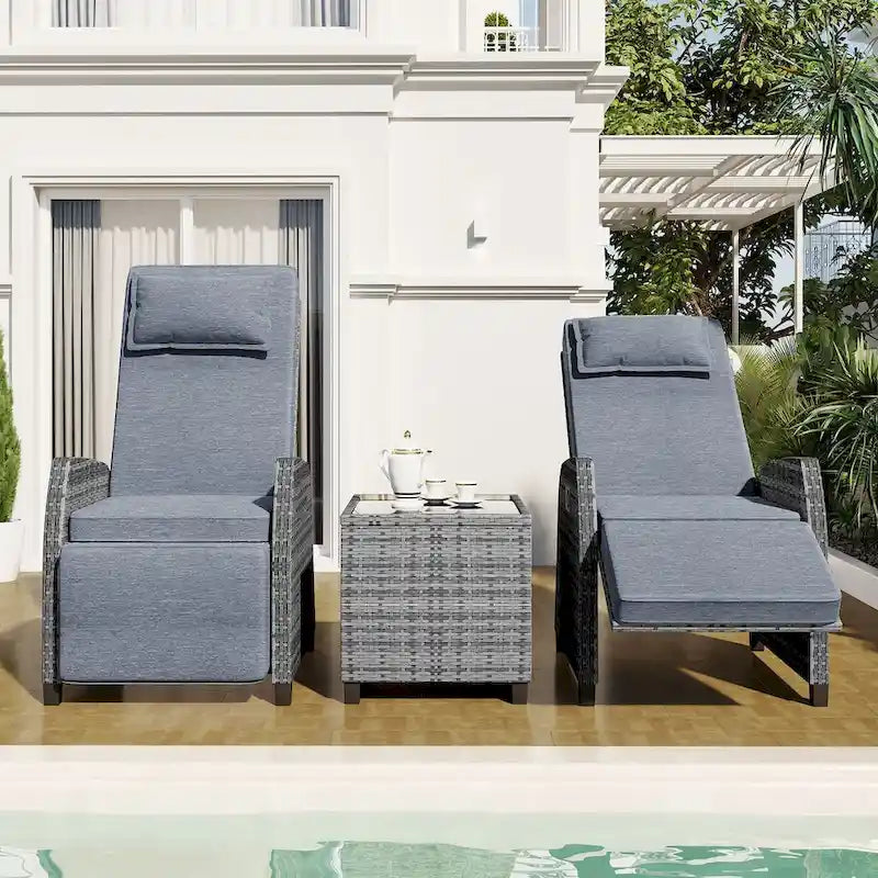 Ensemble deux places en rotin U-Style pour l'extérieur
