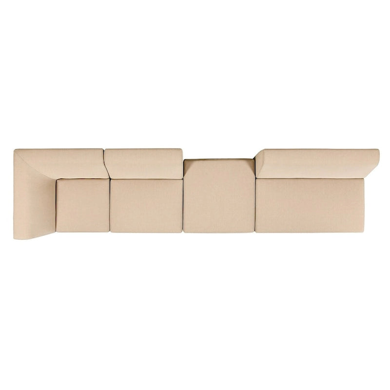 Canapé d'angle d'extérieur Cleo 140 avec ottoman