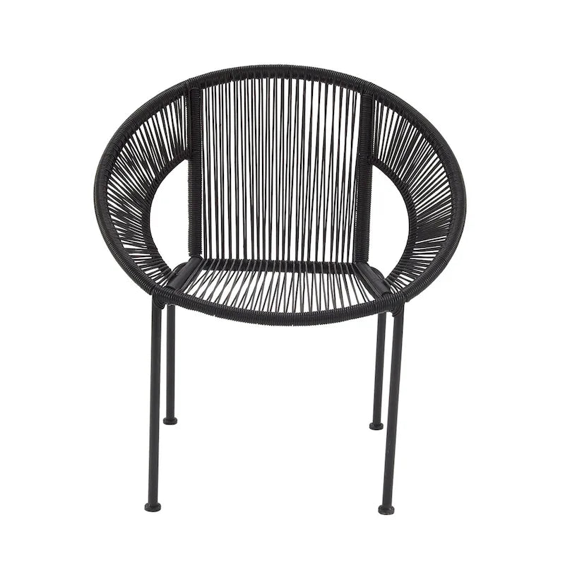 Chaise d'extérieur en rotin synthétique - Noire ou blanche - Roche River Decor