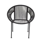 Plastic Rattan Outdoor Chair - Black or White- Roche River Decor