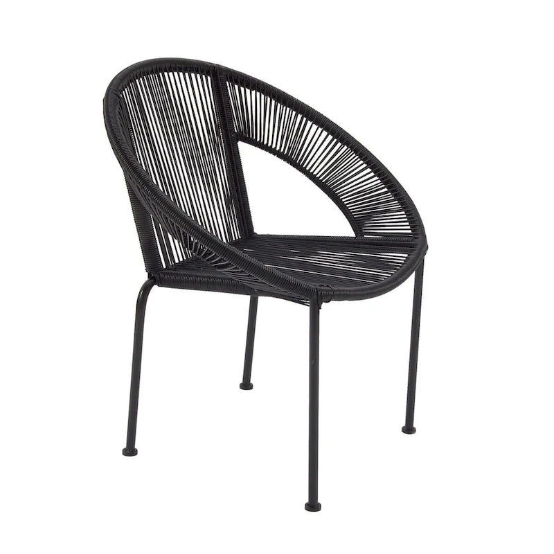Chaise d'extérieur en rotin synthétique - Noire ou blanche - Roche River Decor