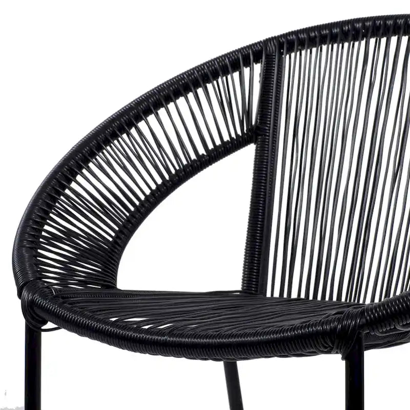 Chaise d'extérieur en rotin synthétique - Noire ou blanche - Roche River Decor