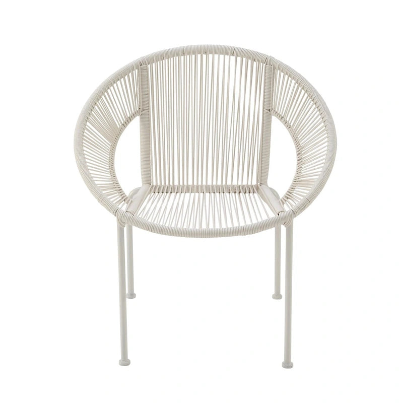 Chaise d'extérieur en rotin synthétique - Noire ou blanche - Roche River Decor