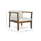 Ensemble de conversation en bois d'acacia 4 places pour l'extérieur