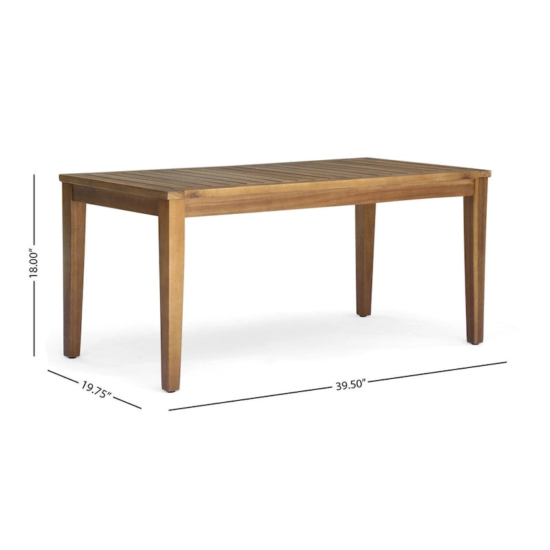 Ensemble de conversation en bois d'acacia 4 places pour l'extérieur
