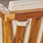 Ensemble de conversation en bois d'acacia 4 places pour l'extérieur