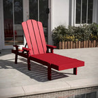 Chaise longue commerciale réglable tout temps avec porte-gobelet escamotable