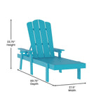 Chaise longue commerciale réglable tout temps avec porte-gobelet escamotable