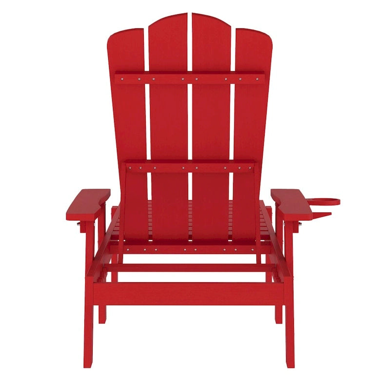 Chaise longue commerciale réglable tout temps avec porte-gobelet escamotable