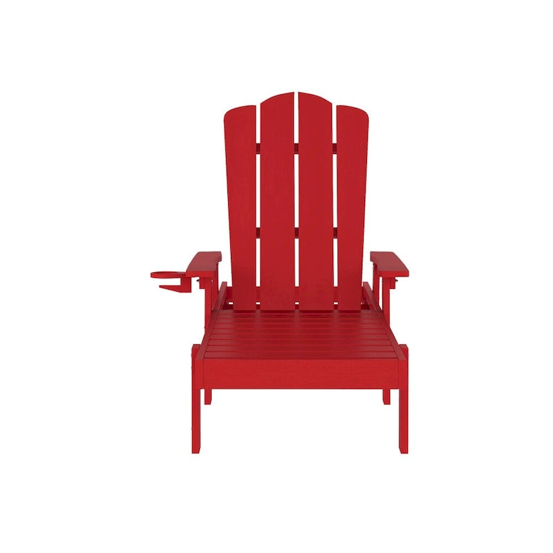 Chaise longue commerciale réglable tout temps avec porte-gobelet escamotable