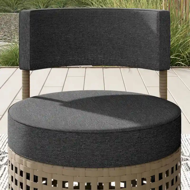 Fauteuils de club en osier d'extérieur Corvus Donges 2 pièces