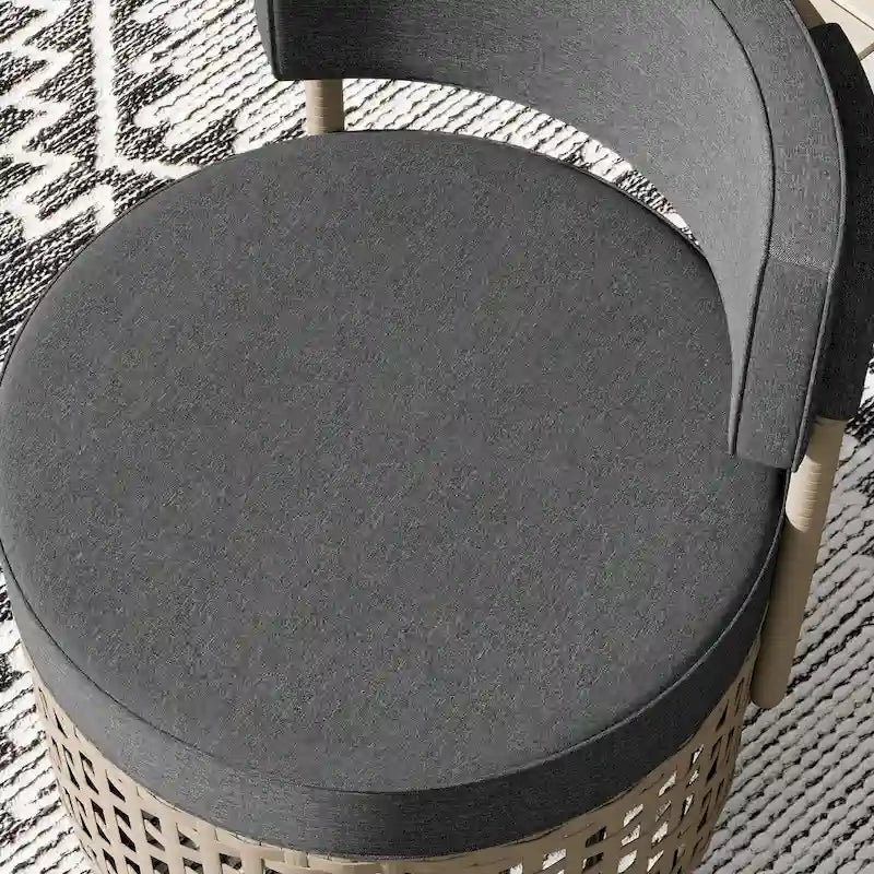 Fauteuils de club en osier d'extérieur Corvus Donges 2 pièces