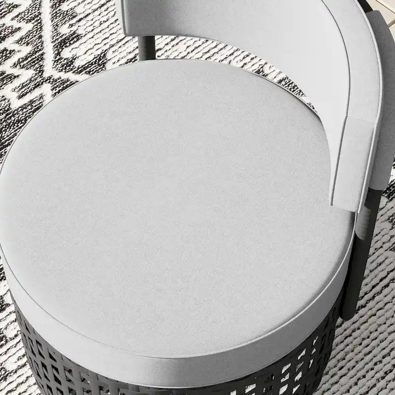 Fauteuils de club en osier d'extérieur Corvus Donges 2 pièces