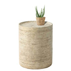 Table d'appoint en céramique 14 po pour patio/extérieur, tabouret de jardin, table en forme de bûche