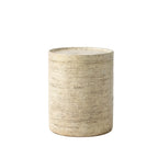 Table d'appoint en céramique 14 po pour patio/extérieur, tabouret de jardin, table en forme de bûche