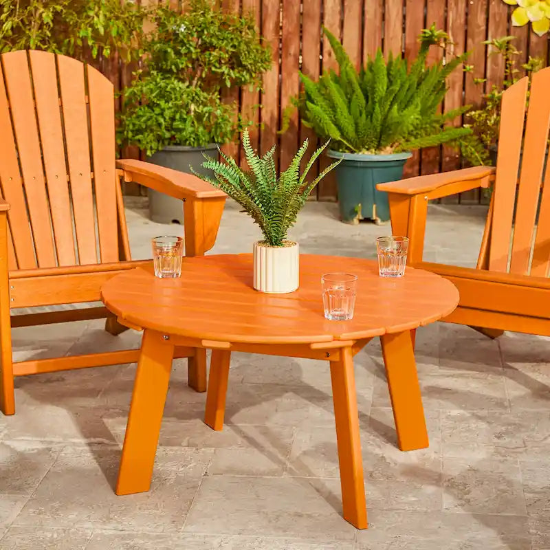 Table d'appoint latérale Adirondack en PEHD pour patio extérieur par Elm Plus