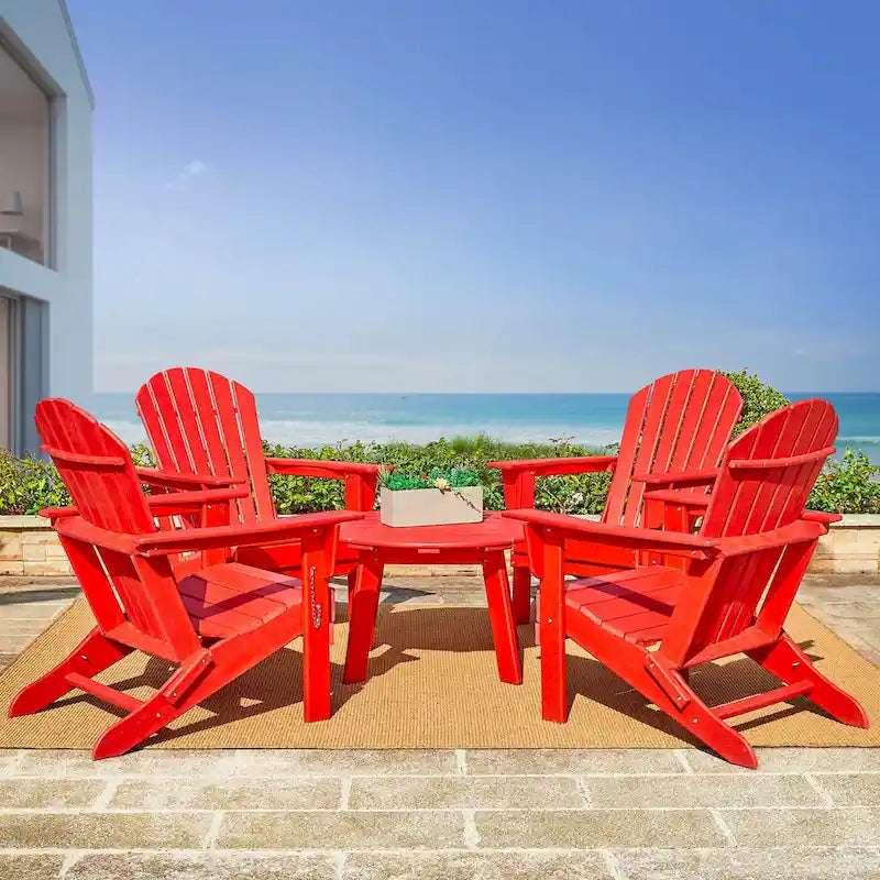 Table d'appoint latérale Adirondack en PEHD pour patio extérieur par Elm Plus
