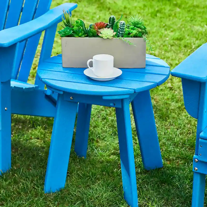 Table d'appoint latérale Adirondack en PEHD pour patio extérieur par Elm Plus