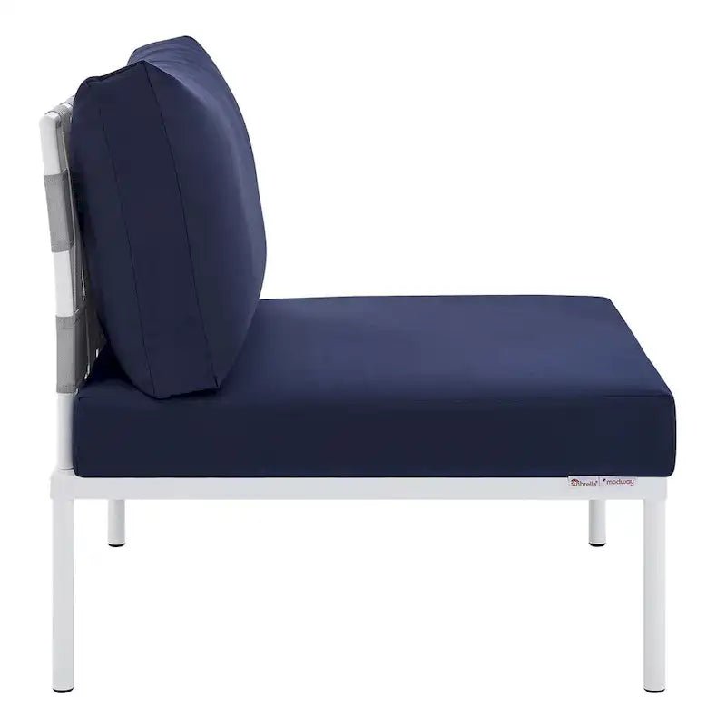 Ensemble de canapé d'angle d'extérieur en aluminium Sunbrella Harmony 6 pièces