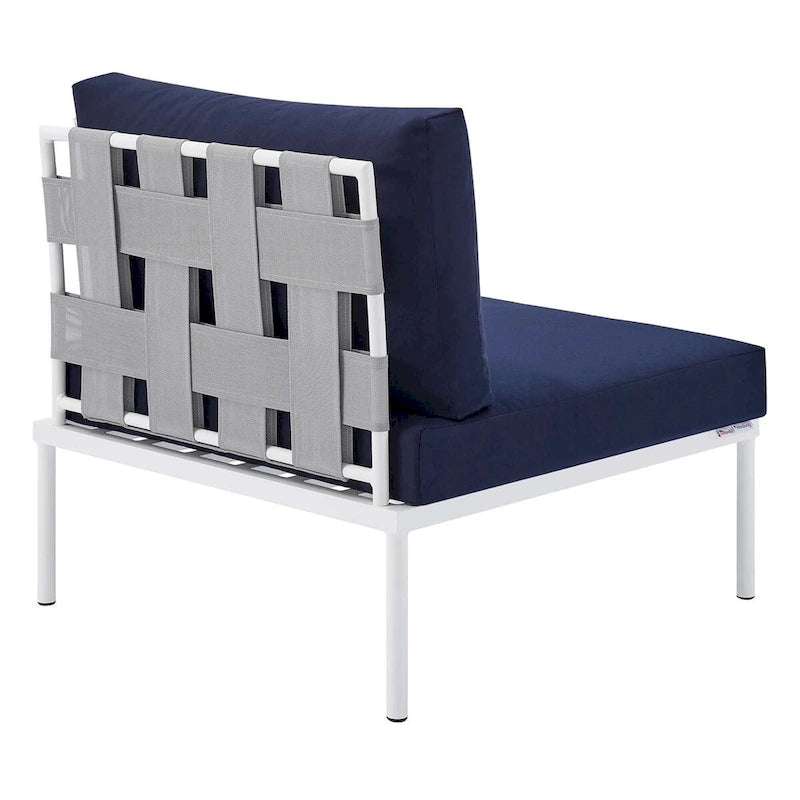 Ensemble de canapé d'angle d'extérieur en aluminium Sunbrella Harmony 6 pièces