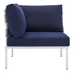 Ensemble de canapé d'angle d'extérieur en aluminium Sunbrella Harmony 6 pièces